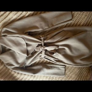 Tan trench coat